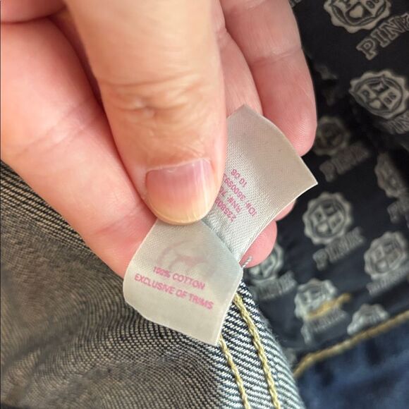 PINK vintage Victoria's Secret Dark Blue Jean Jacket Women medium fall denim EUC - Picture 8 of 11